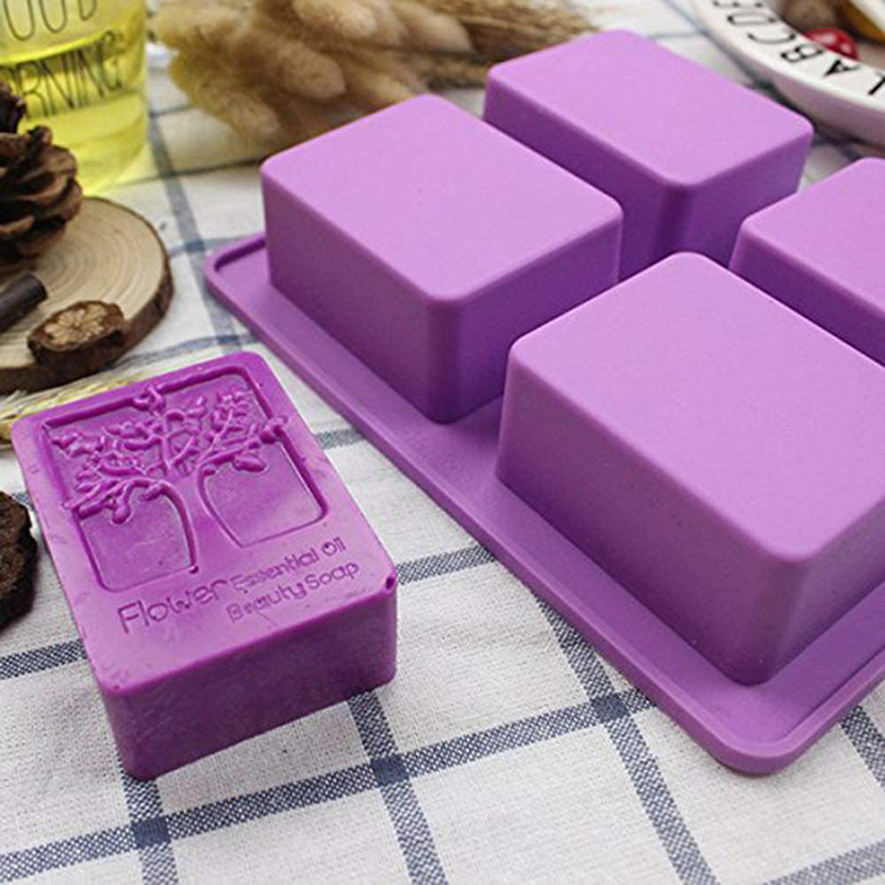Soap Making Kit For Beginners - 長方形ライフツリーシリコーン石鹸型花幸福 DIY クラフトアートケーキベーキングモールド手作りキャンドルワックスメルトバスボム