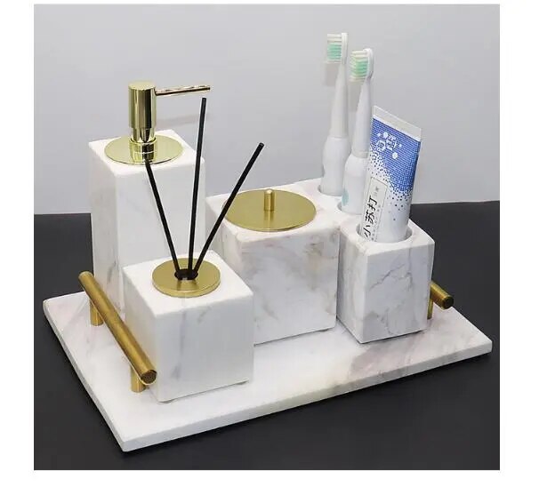 1pc 北欧大理石素材のバスルームアクセサリー用品ソープディ - Soap Making Diy Kit のレビューと価格