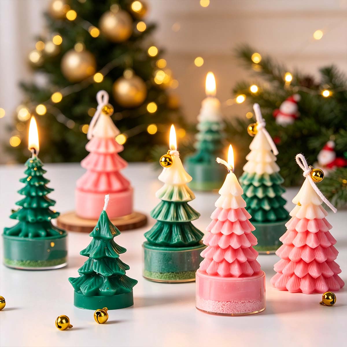 3D クリスマスツリーシリコーンキャンドルモールド DIY  - Soap Making Gifts のレビューと価格